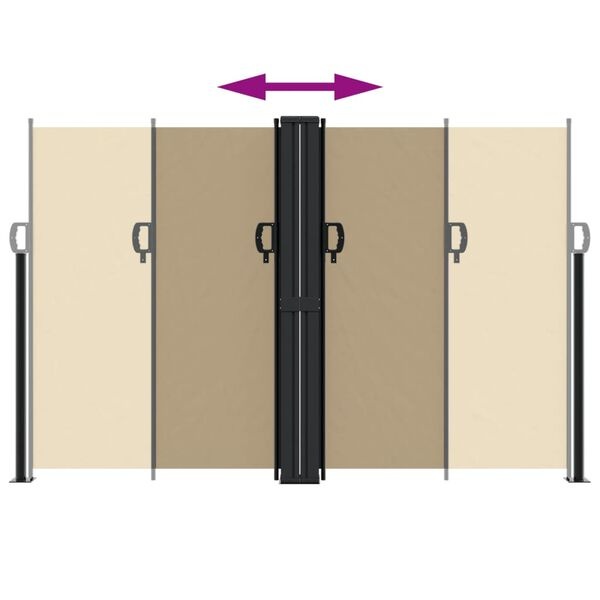 vidaXL Uittrekbaar Windscherm 160x1000cm Beige - 45% Korting!