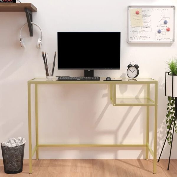 Defect Computerbureau Glas 100cm - 35% Korting!