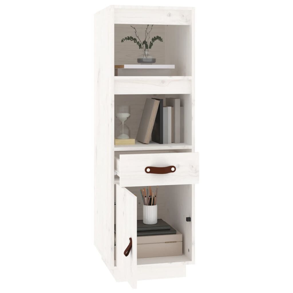 VidaXL Hoge Kast Grenenhout Wit - 47% Korting!