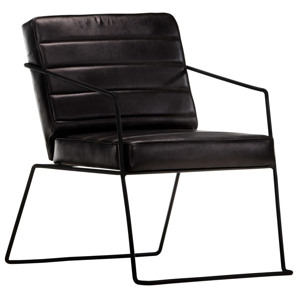 Luxe Lederen Fauteuil Zwart - 53% Korting! Nieuw!