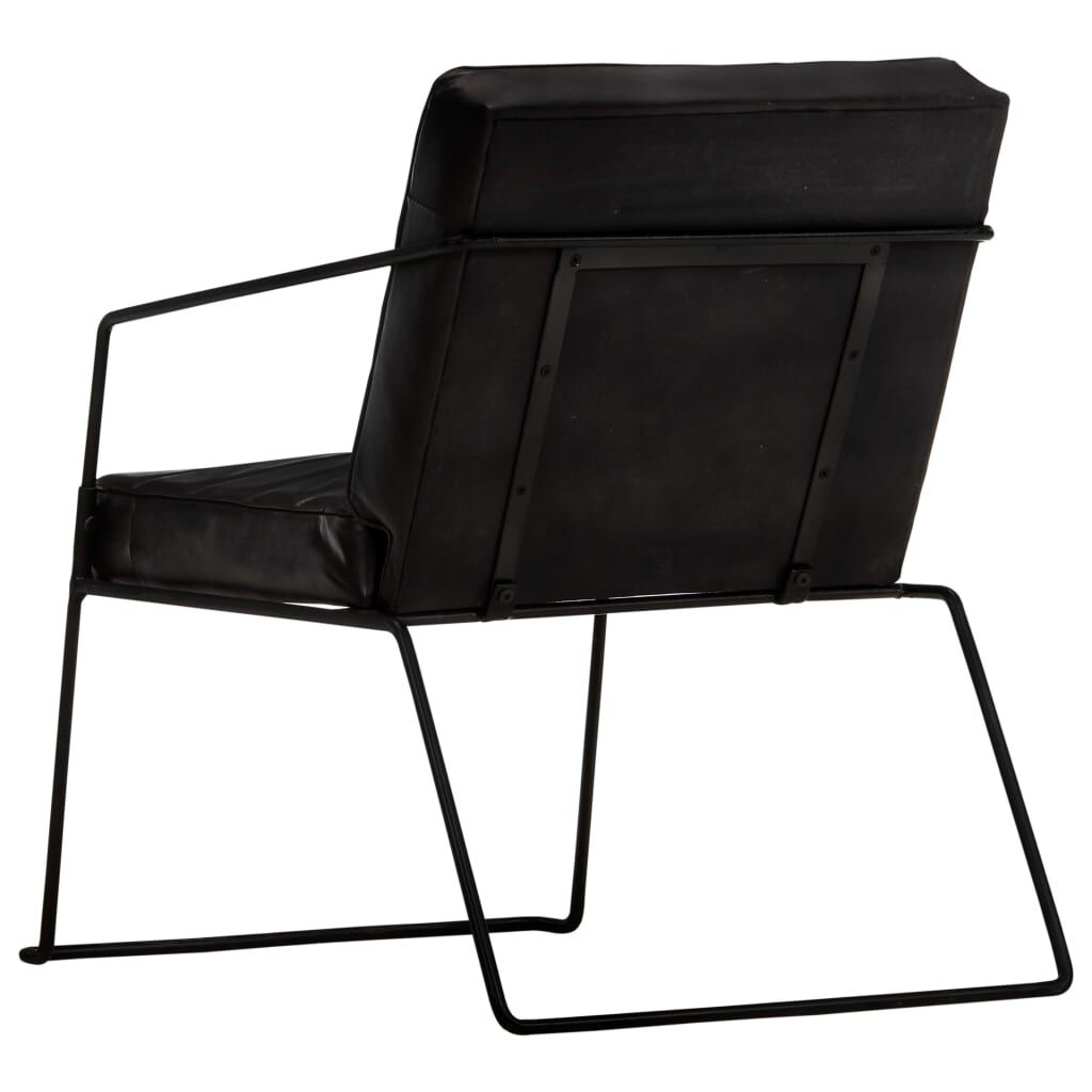 Luxe Lederen Fauteuil Zwart - 53% Korting! Nieuw!