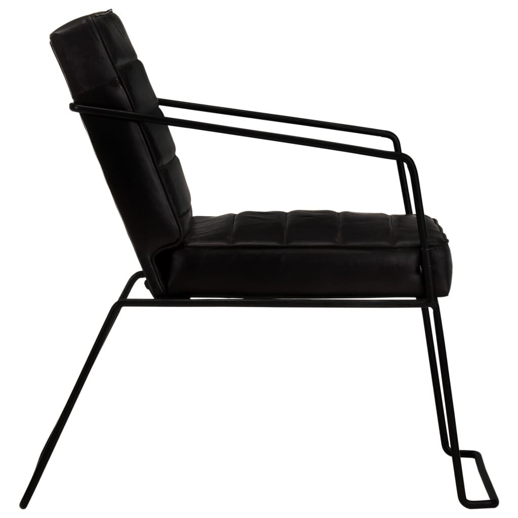 Luxe Lederen Fauteuil Zwart - 53% Korting! Nieuw!