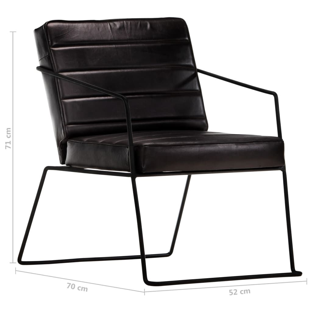 Luxe Lederen Fauteuil Zwart - 53% Korting! Nieuw!