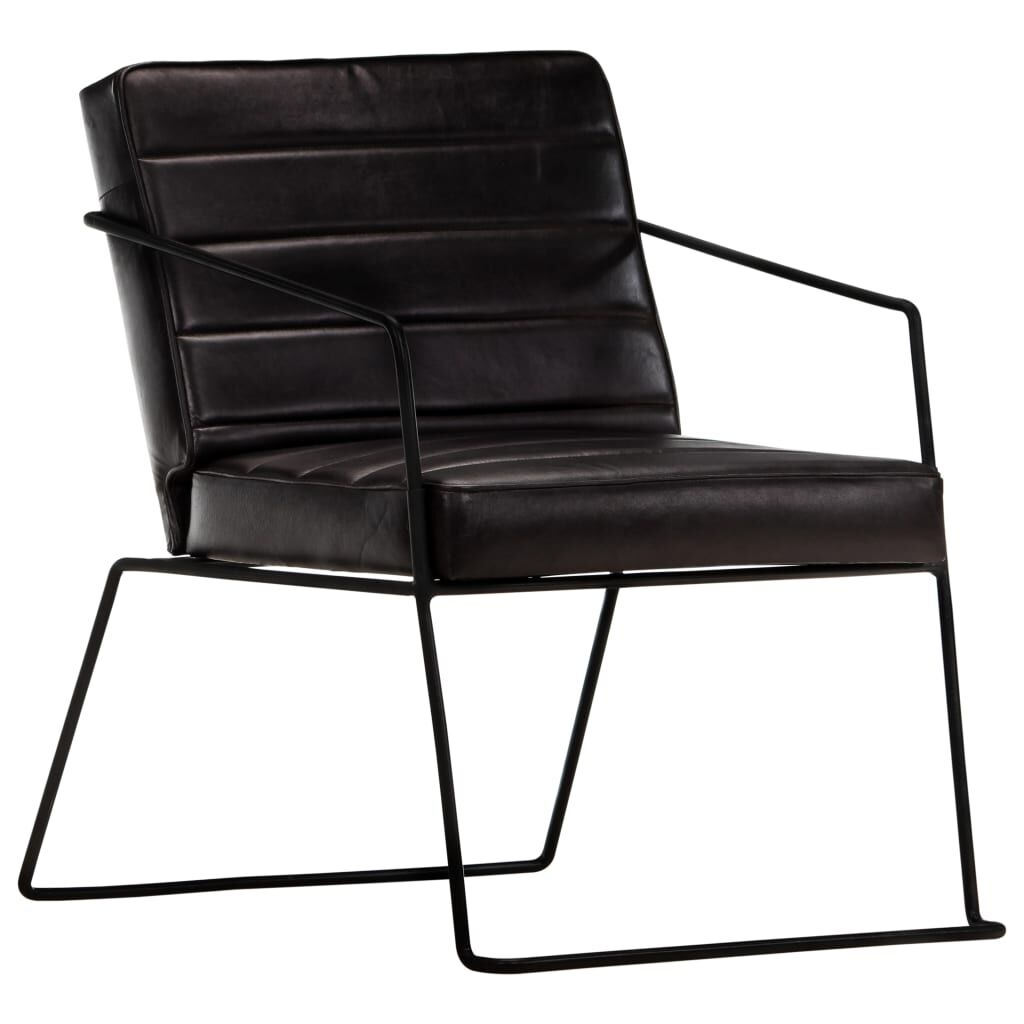Luxe Lederen Fauteuil Zwart - 53% Korting! Nieuw!