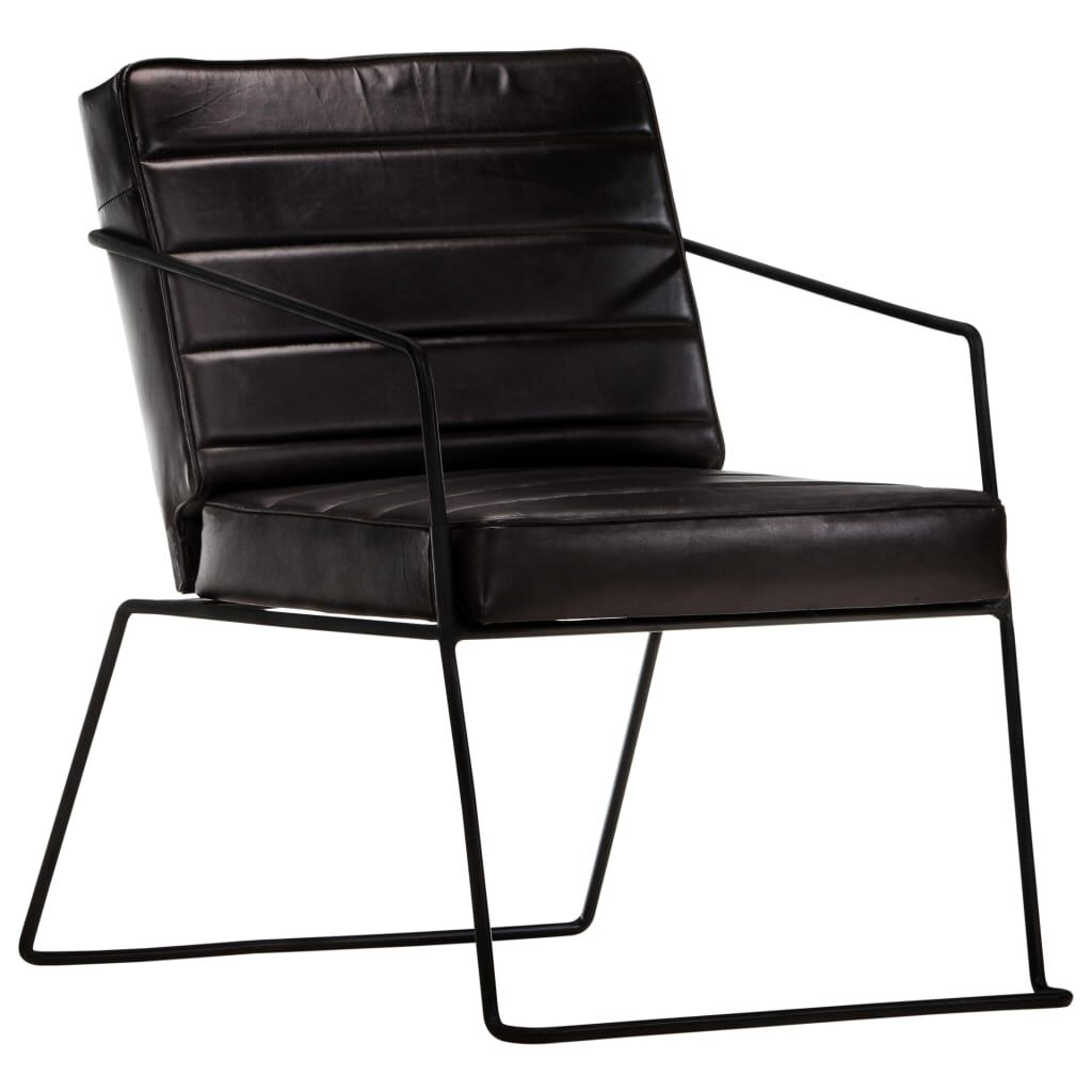 Luxe Lederen Fauteuil Zwart - 53% Korting! Nieuw!
