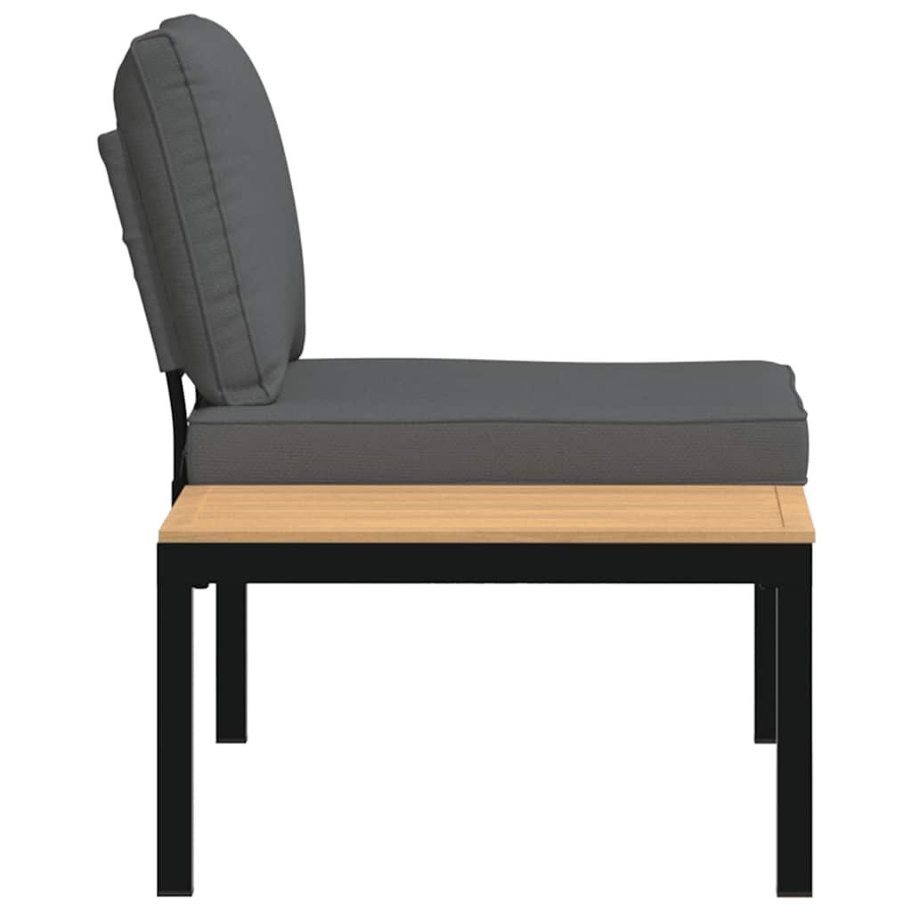 Tuinbank Zwart Aluminium met Kussens - 65% Korting!