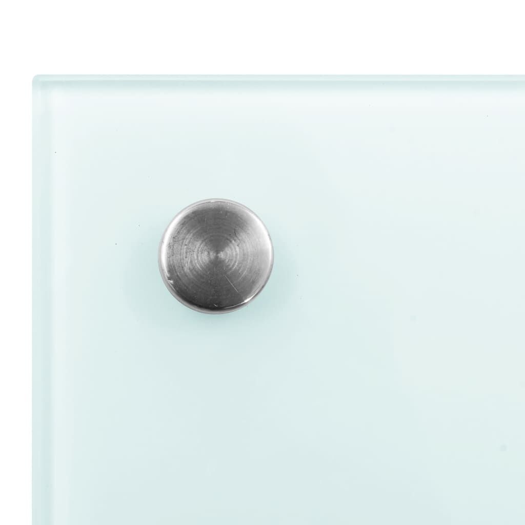 vidaXL Spatscherm Keuken Wit Glas 80x60 - 65% Korting!