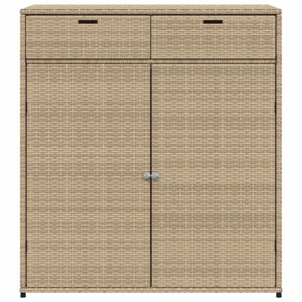 Tuinkast vidaXL Poly Rattan Beige 105cm - 45% Korting!