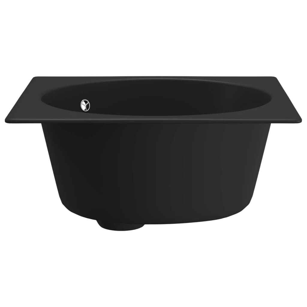vidaXL Granieten Gootsteen Zwart - Beschadigd - 50% Korting!