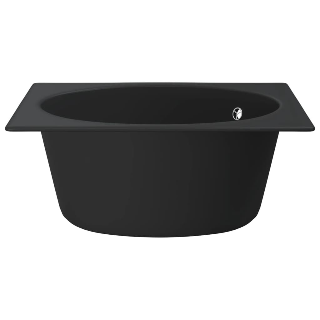vidaXL Granieten Gootsteen Zwart - Beschadigd - 50% Korting!