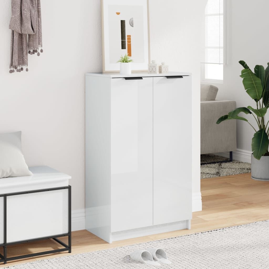 VidaXL Schoenenkast Wit Hoogglans -59x35x100cm - 41% Korting!