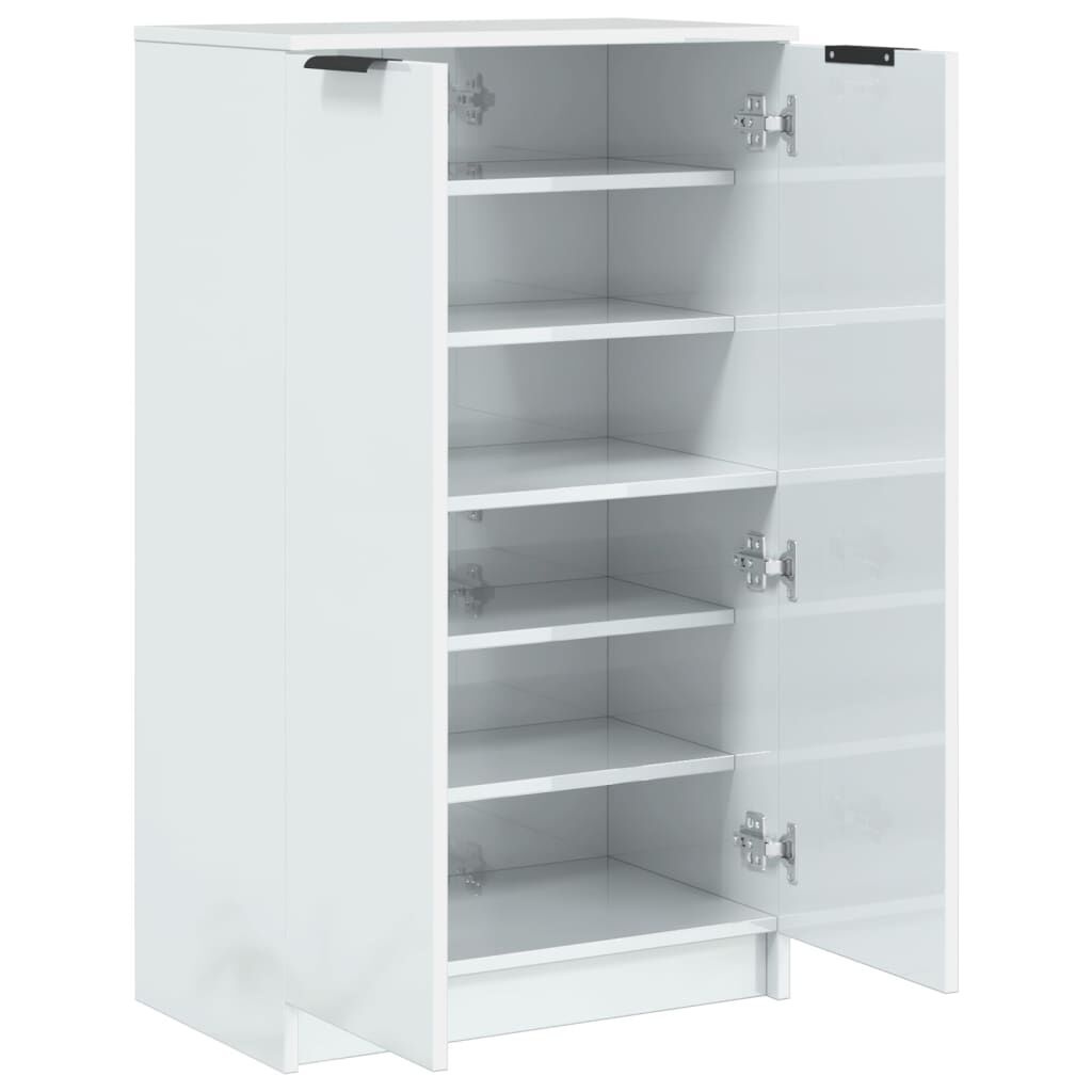 VidaXL Schoenenkast Wit Hoogglans -59x35x100cm - 41% Korting!