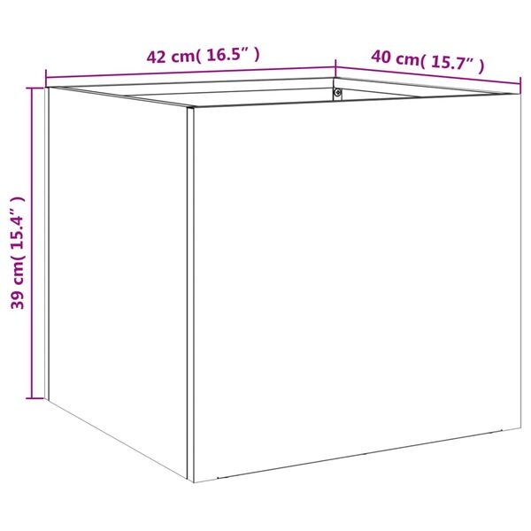 vidaXL Plantenbakken (2 st) 42cm Zilver -35% Korting!