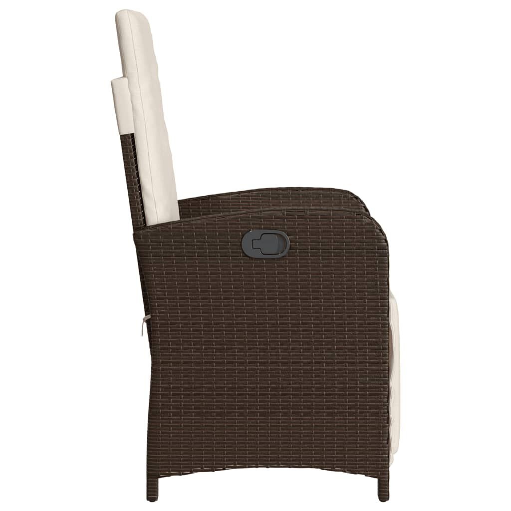 VidaXL Tuinstoel Bruin met Voetensteun - 35% Korting!