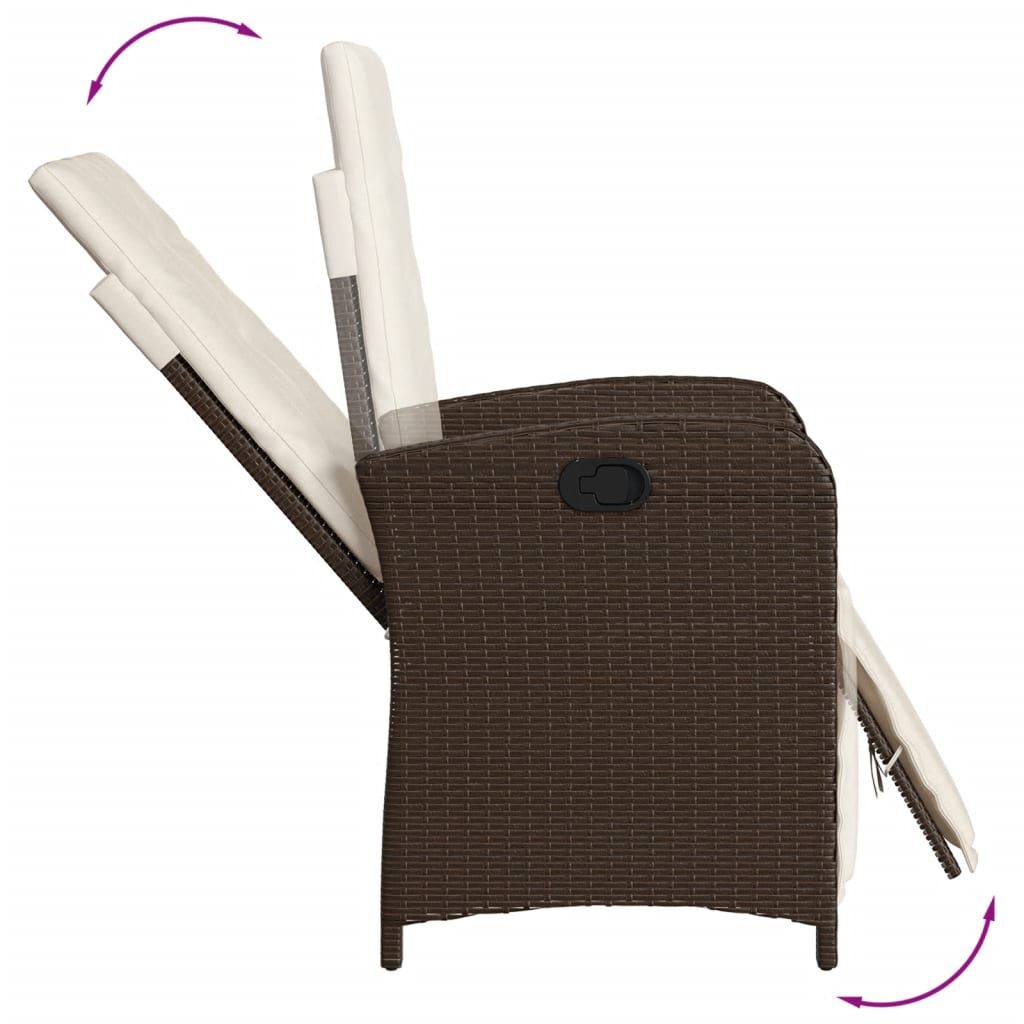 VidaXL Tuinstoel Bruin met Voetensteun - 35% Korting!