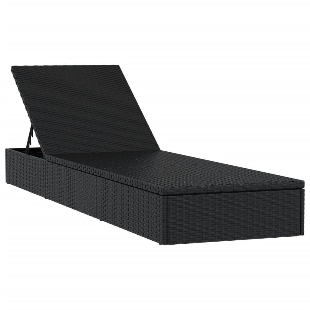 vidaXL Ligbed met Tafel Zwart - 35% Korting! Topdeal!
