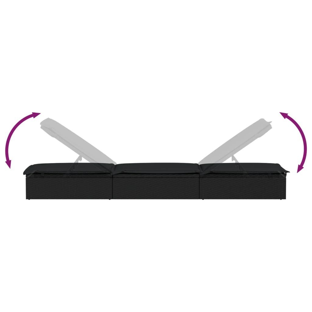 vidaXL Ligbed met Tafel Zwart - 35% Korting! Topdeal!