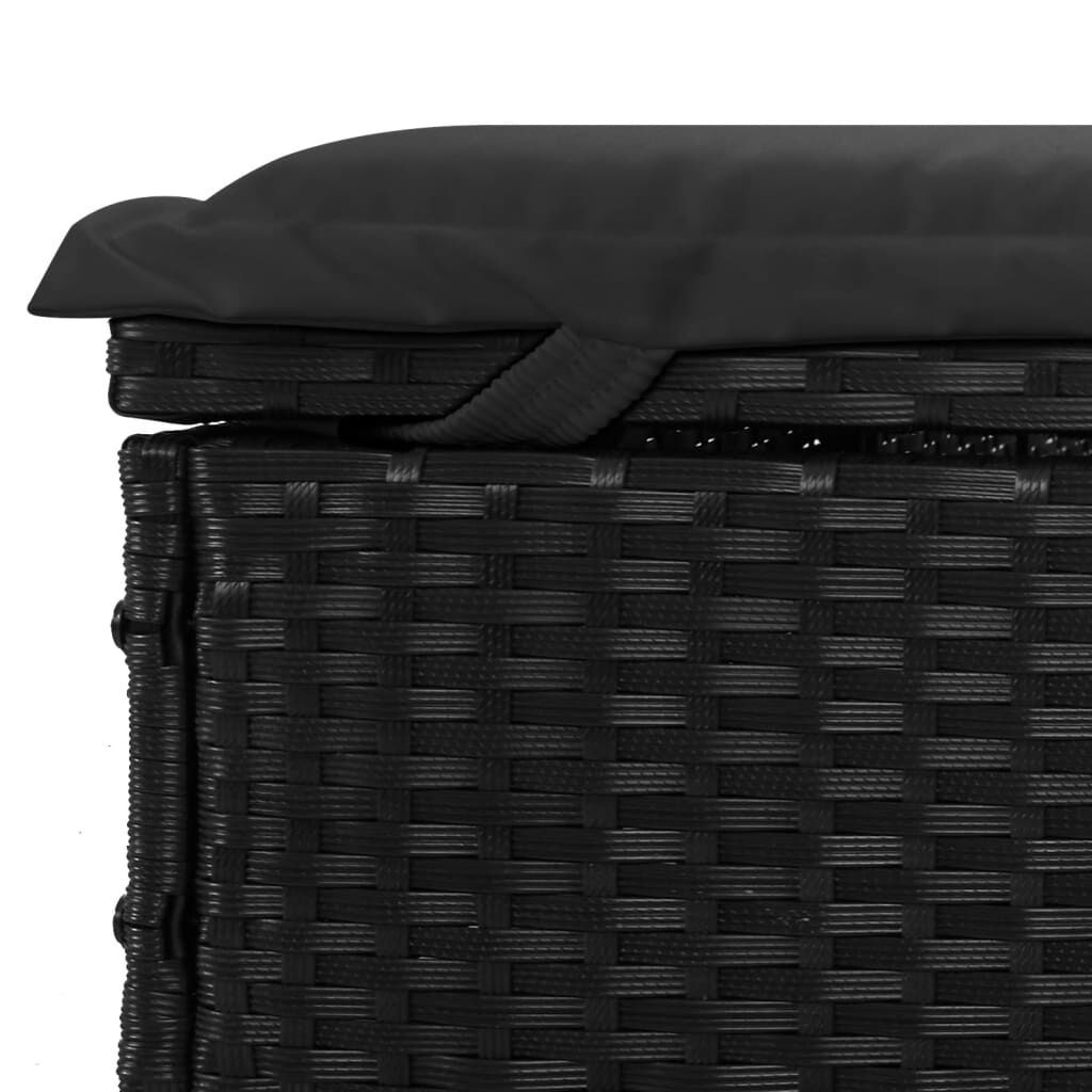 vidaXL Ligbed met Tafel Zwart - 35% Korting! Topdeal!