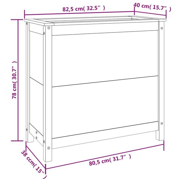 VidaXL Plantenbak Grenenhout Honingbruin 82,5cm -35% Korting!