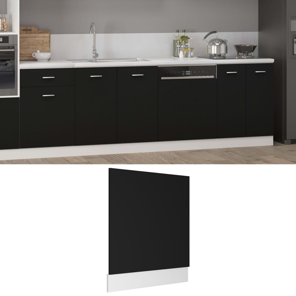 vidaXL Vaatwasserpaneel Lyon Zwart 59,5cm - 35% Korting!