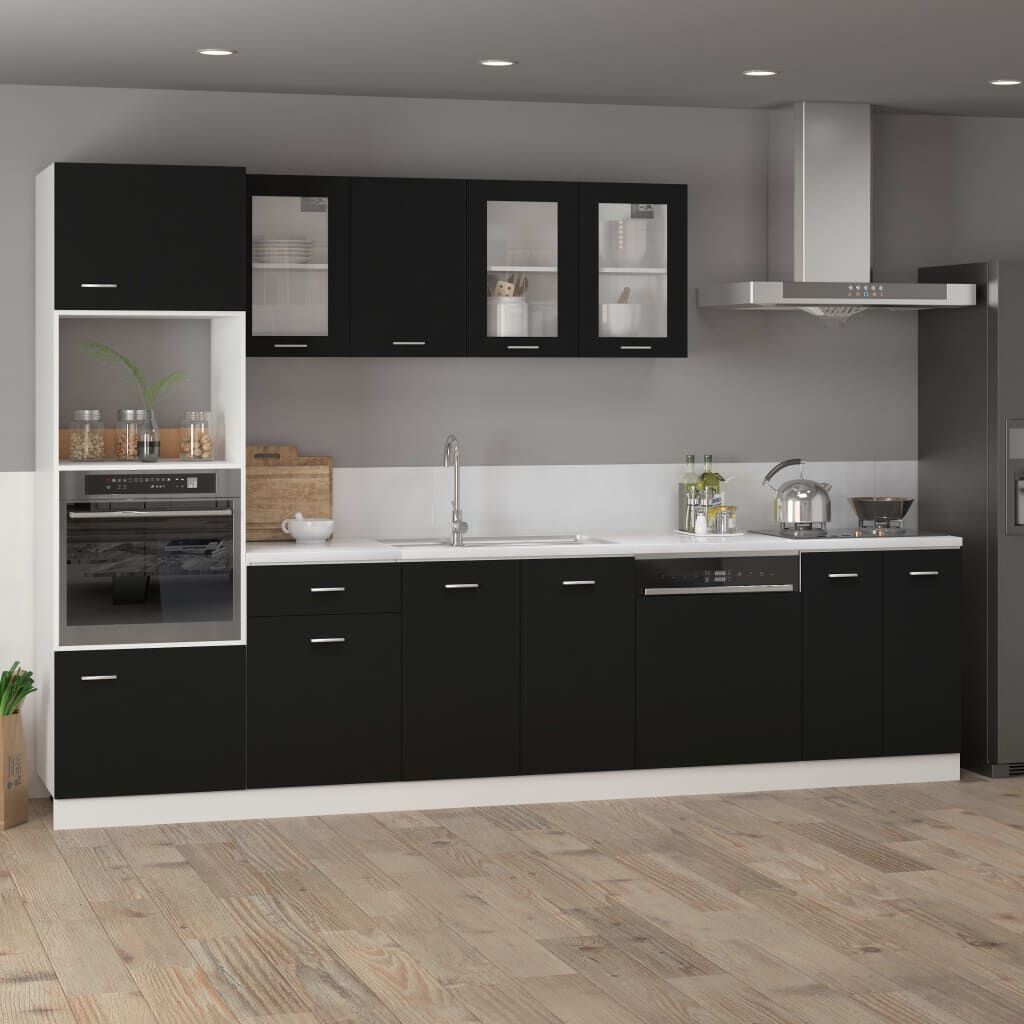 vidaXL Vaatwasserpaneel Lyon Zwart 59,5cm - 35% Korting!