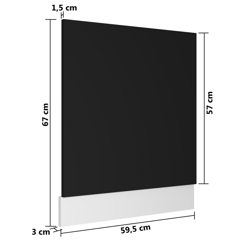 vidaXL Vaatwasserpaneel Lyon Zwart 59,5cm - 35% Korting!