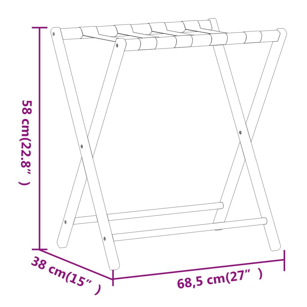 VidaXL Bamboe Bagagerek - 35% Korting! - Retourdeal