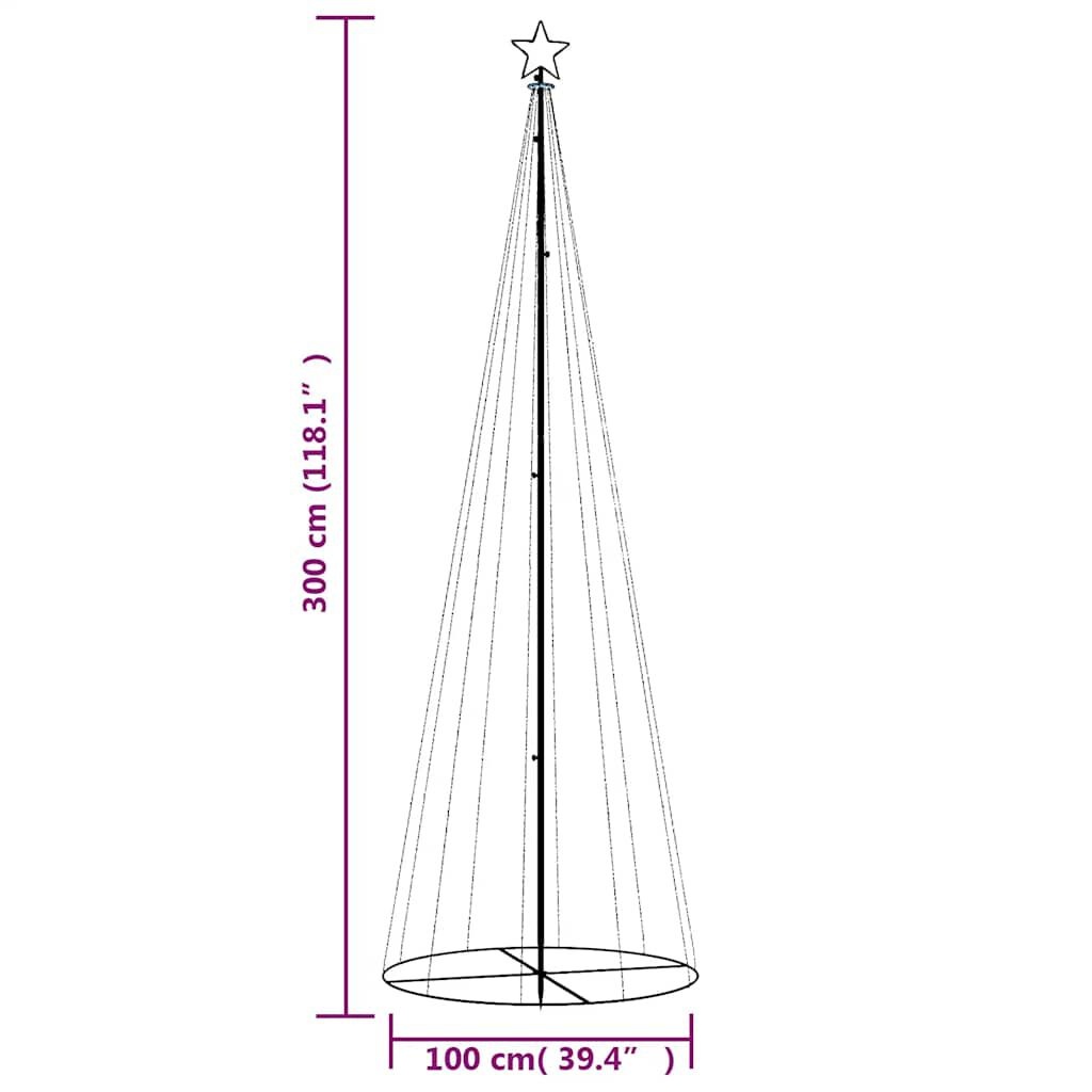 Kegelkerstboom LED Warmwit 300cm - 35% Korting!