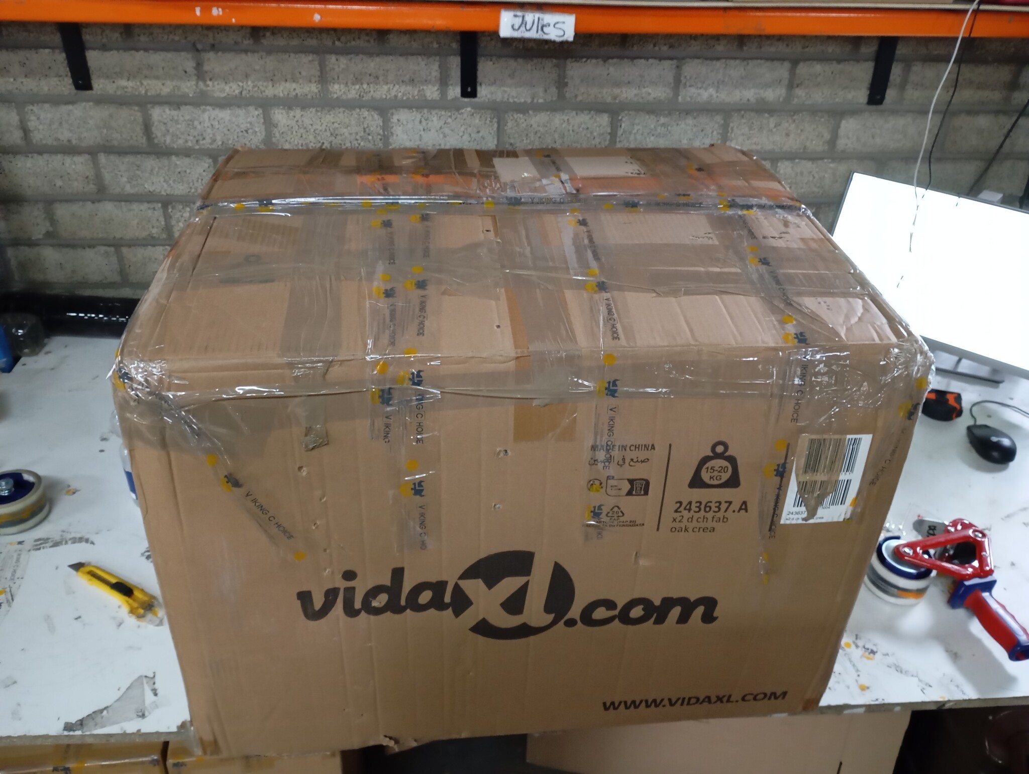 VidaXL Eetkamerstoelen Crème (4 st) - Beschadigd - 50% Korting!