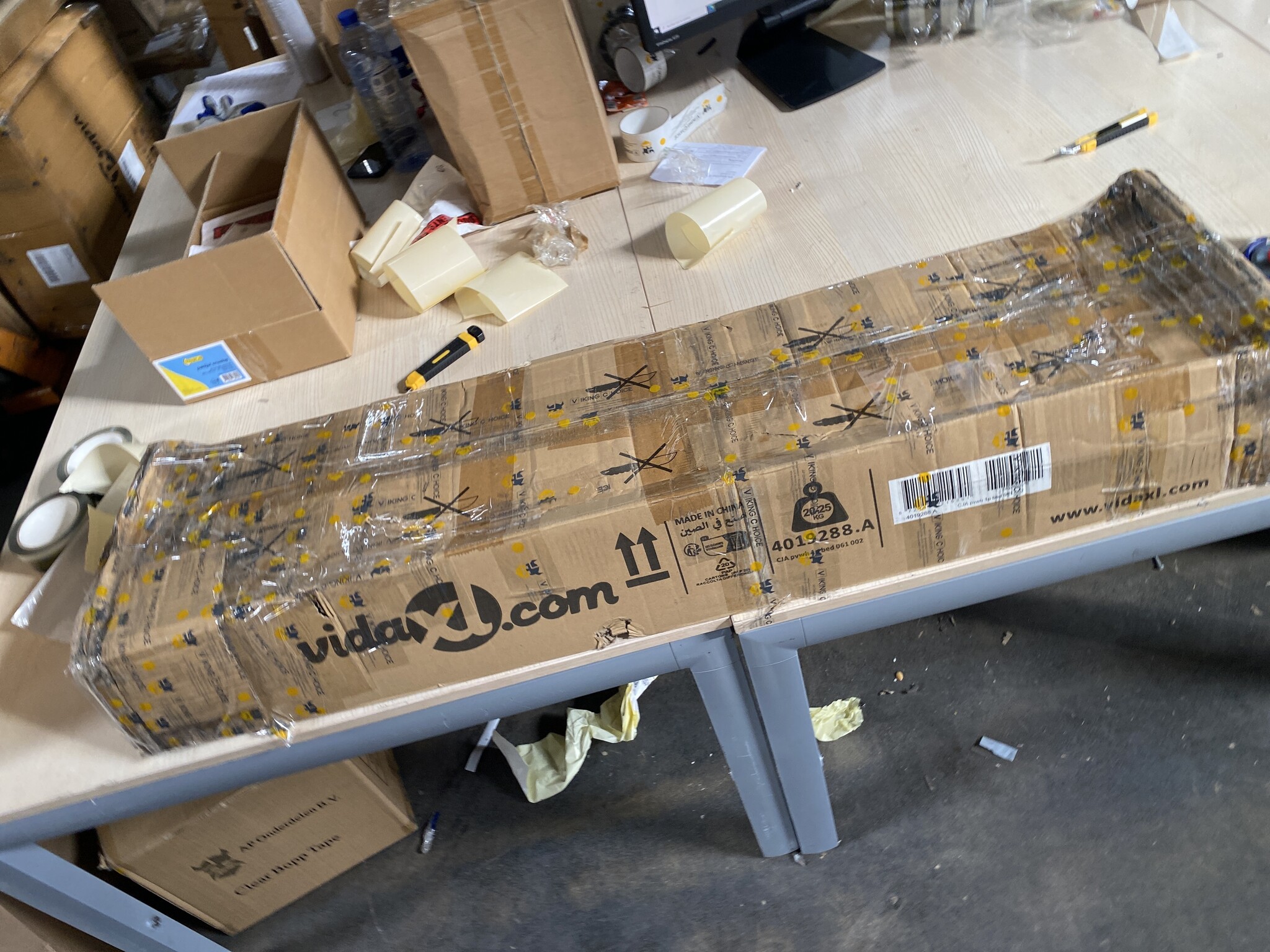 vidaXL Bedframe 160x200 Wit Kunstleer - 60% Korting!