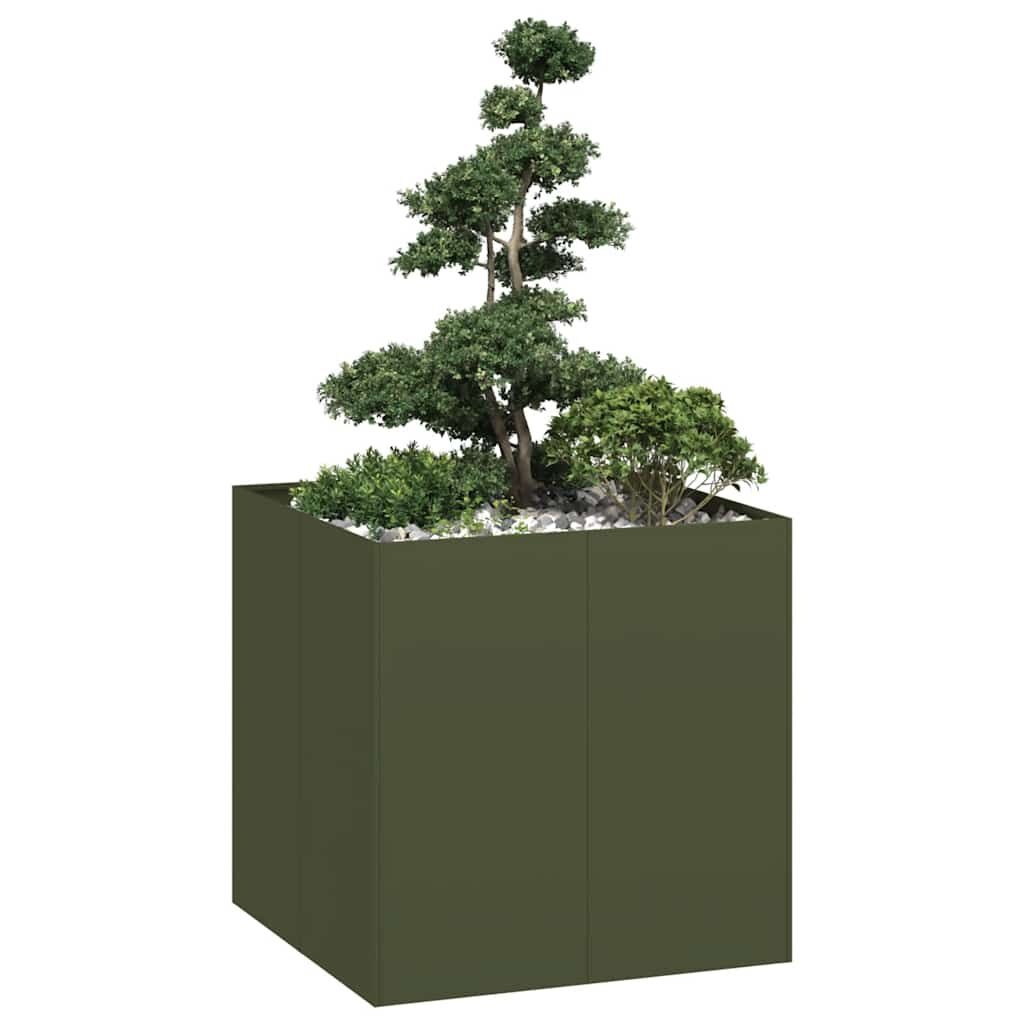 vidaXL Plantenbak 80x80 Olijfgroen -35% Korting!