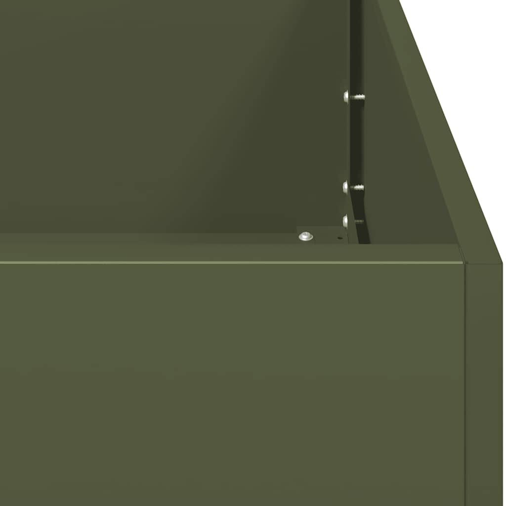 vidaXL Plantenbak 80x80 Olijfgroen -35% Korting!