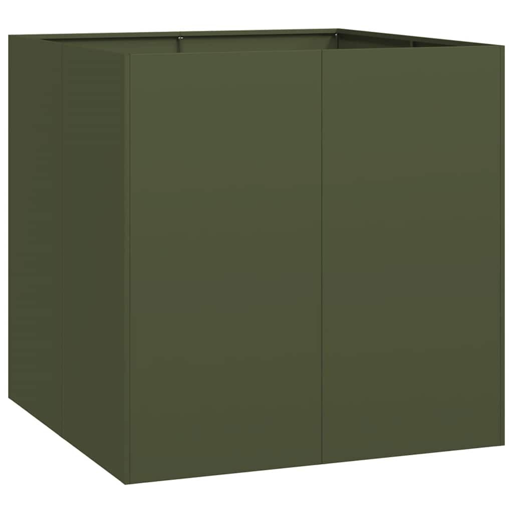 vidaXL Plantenbak 80x80 Olijfgroen - 35% Korting!