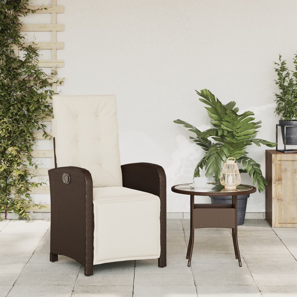 VidaXL Verstelbare Tuinstoel Bruin Rattan - 35% Korting!