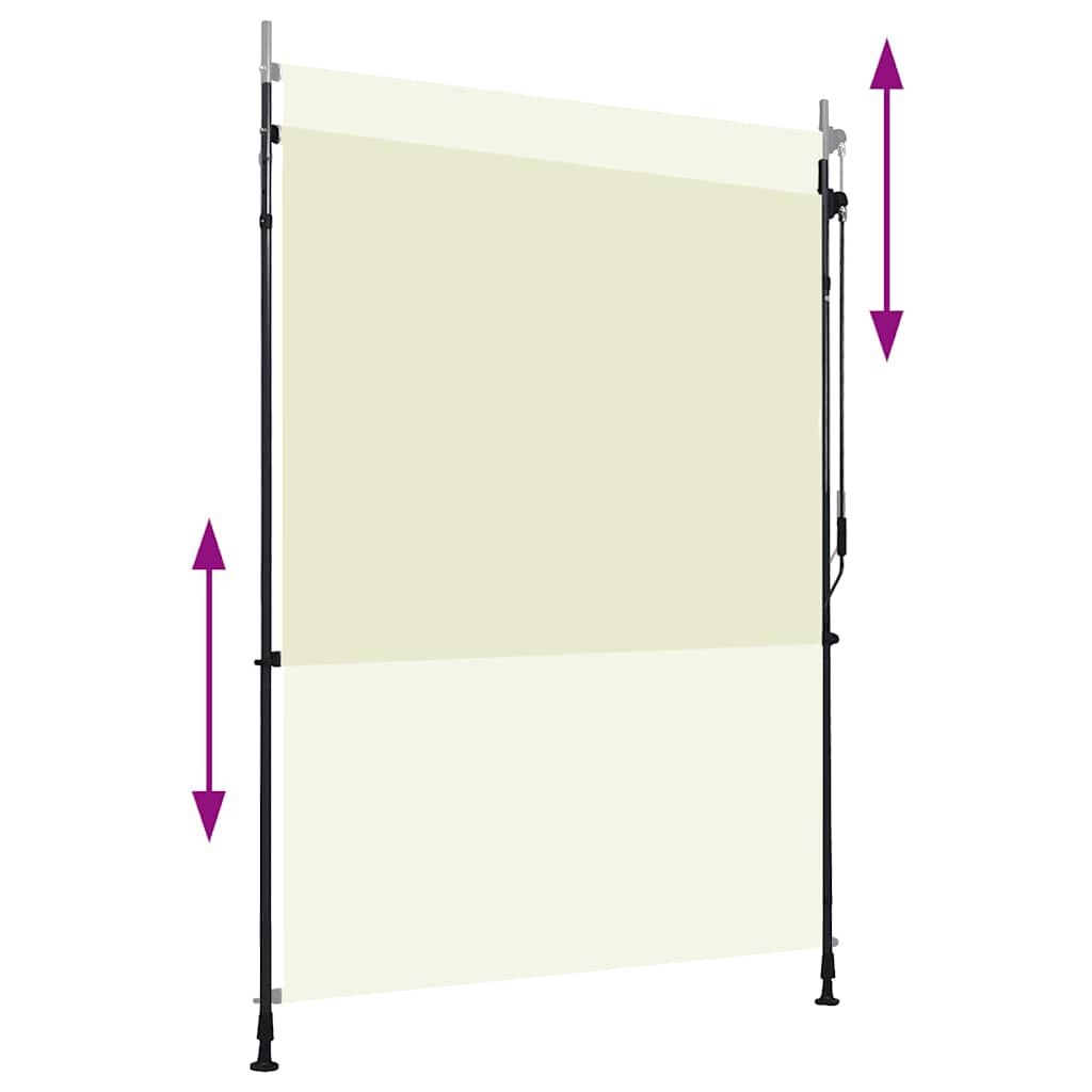 vidaXL Rolgordijn Buiten 150x270 Crème - 35% Korting!