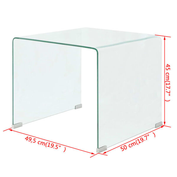 vidaXL Salontafel Glas 49,5x50x45cm -35%!