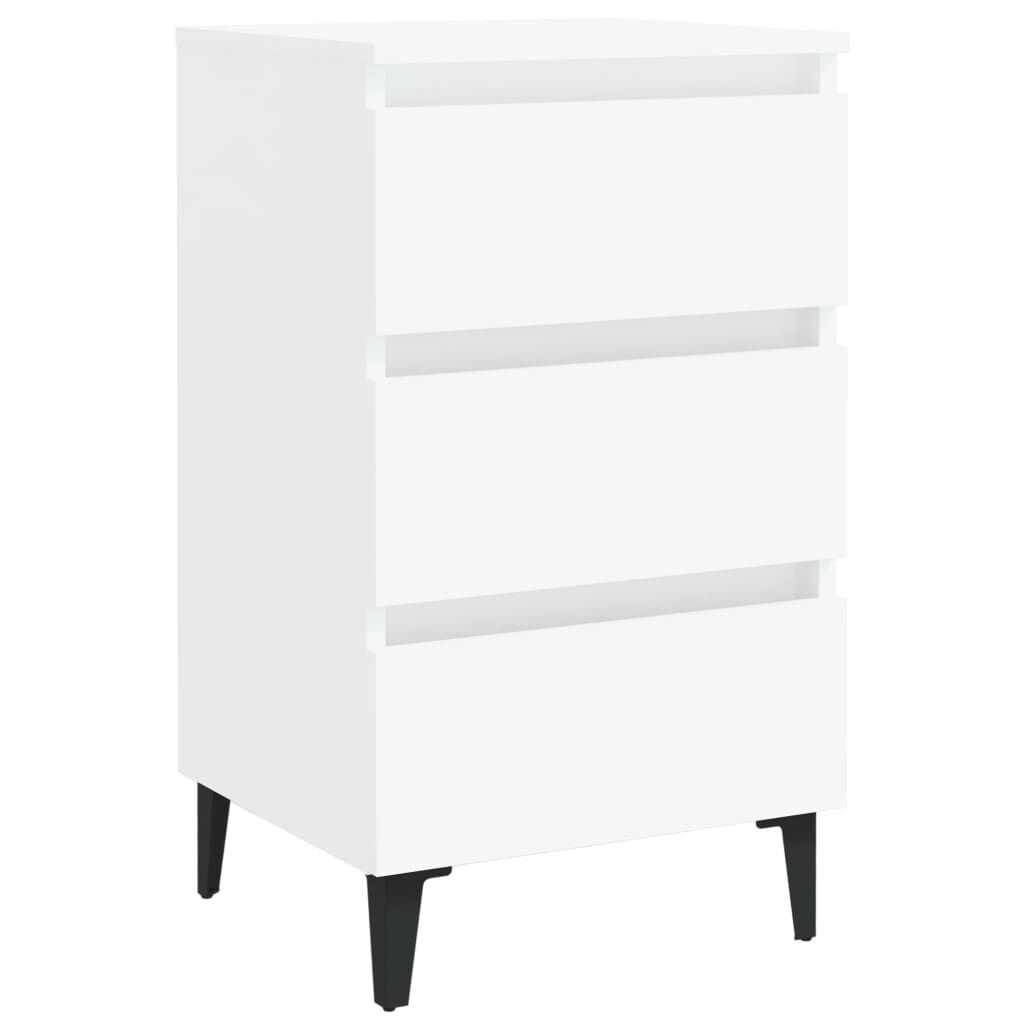 vidaXL Nachtkastje Wit - 40x35x69 cm - 35% Korting!
