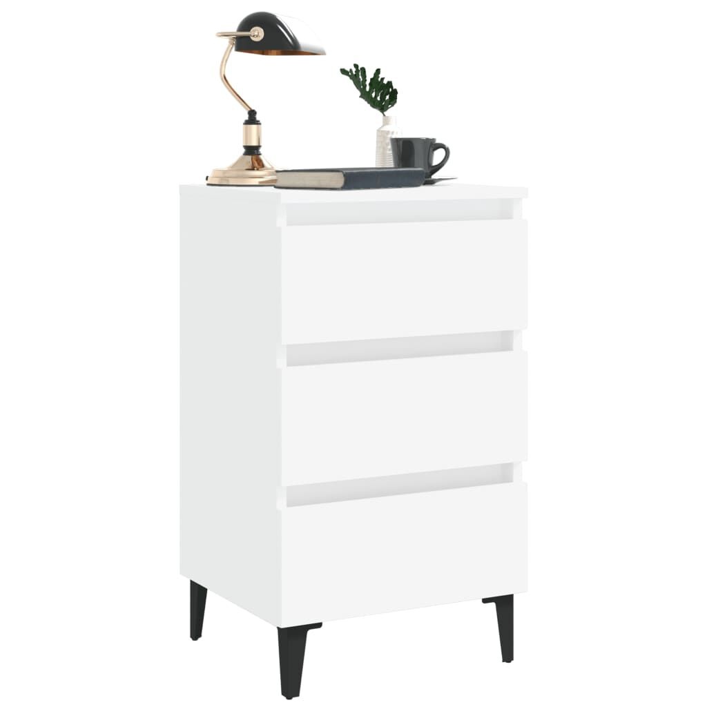 vidaXL Nachtkastje Wit - 40x35x69 cm - 35% Korting!