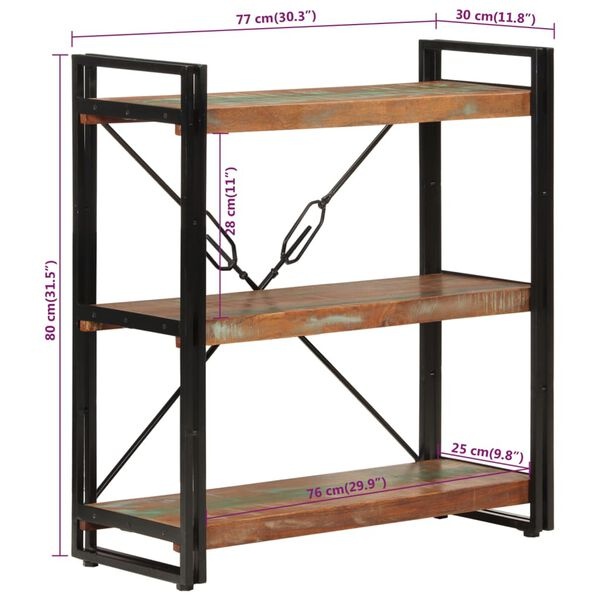 VidaXL Boekenkast Gerecycled Hout & IJzer - 35% Korting!
