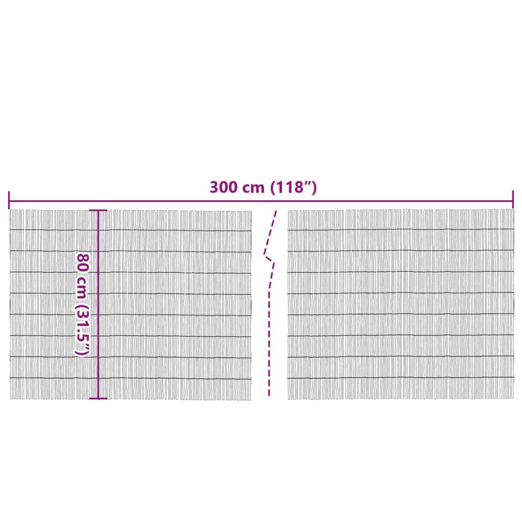 Rieten Tuinscherm 300x80cm - 55% Korting! Natuurlijke Privacy