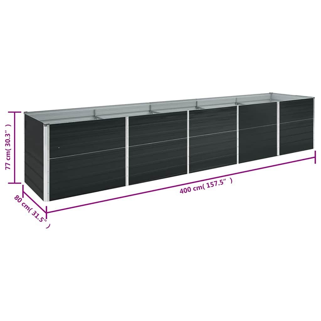 VidaXL Verhoogde Plantenbak 400cm Antraciet - 50% Korting!