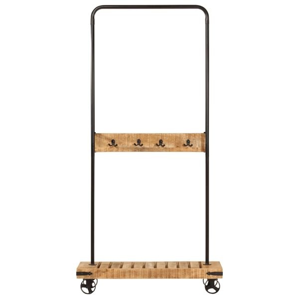 Kledingrek Massief Mangohout & IJzer 90cm - 35% Korting!