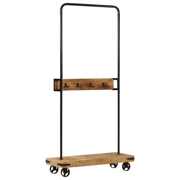 Kledingrek Massief Mangohout & IJzer 90cm - 35% Korting!