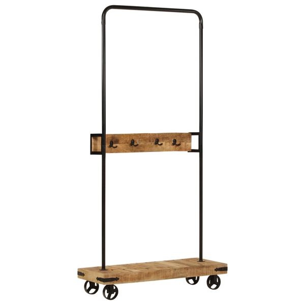 Kledingrek Massief Mangohout & IJzer 90cm - 35% Korting!