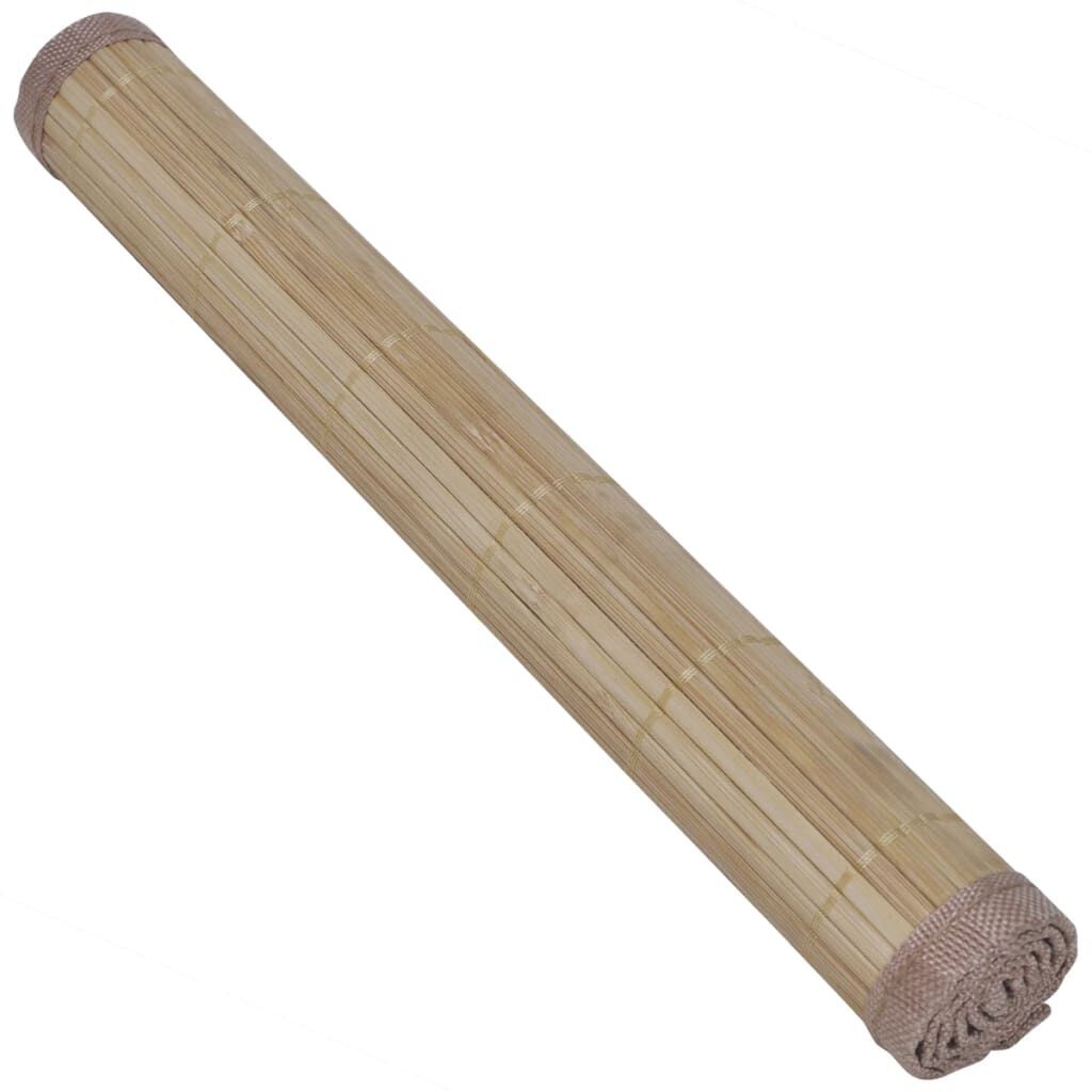 vidaXL Bamboe Placemats (6 st) - Bruin - 51% Korting!