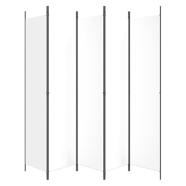 Kamerscherm 5 Panelen Wit 250x220cm - 35% Korting!