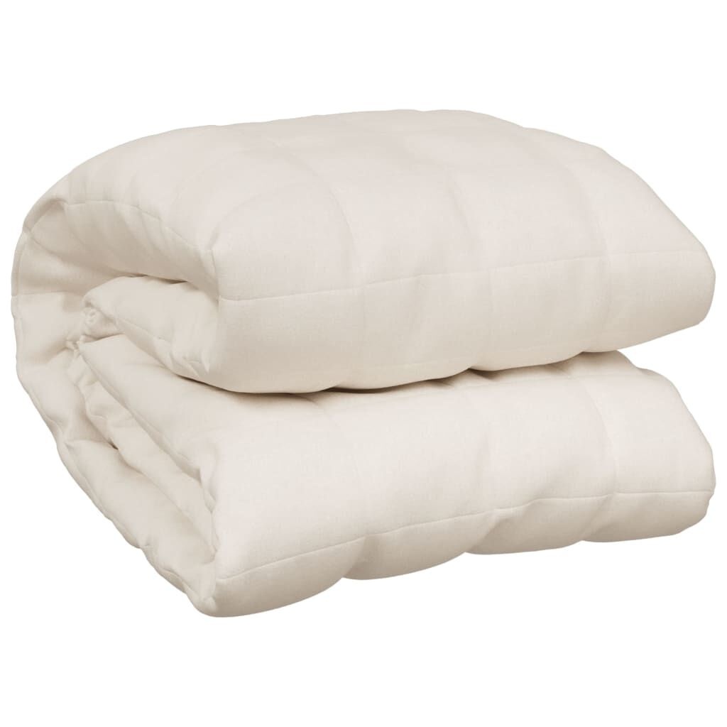 VidaXL Verzwaringsdeken 150x200cm 11kg Crème - 35% Korting!