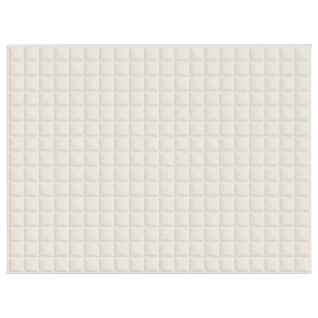 VidaXL Verzwaringsdeken 150x200cm 11kg Crème - 35% Korting!