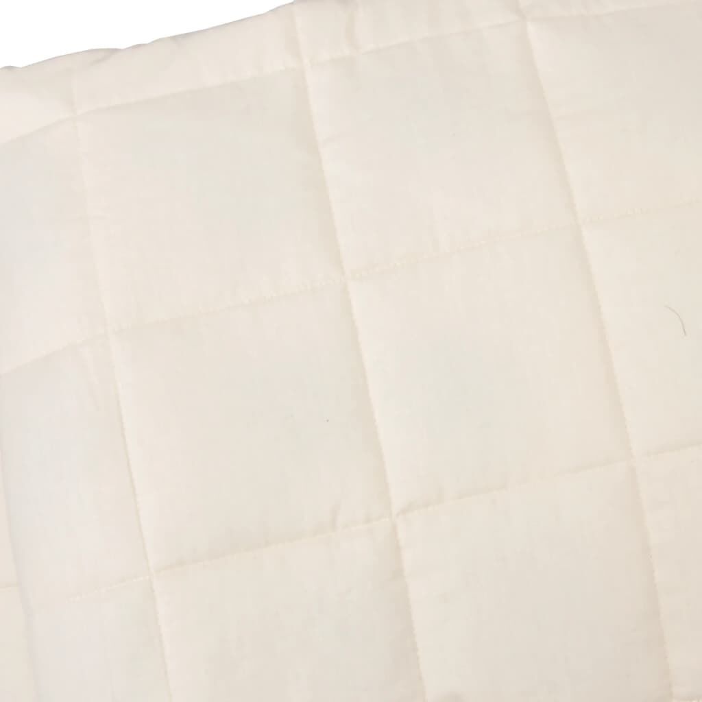 VidaXL Verzwaringsdeken 150x200cm 11kg Crème - 35% Korting!