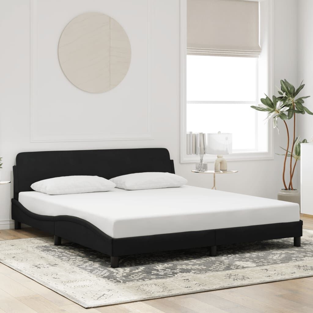 Bedframe Zwart Fluweel 180x200 cm - 60% Korting!